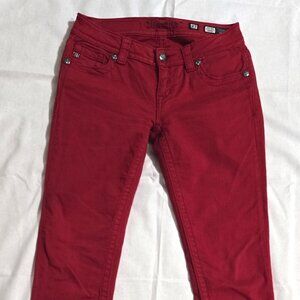 Miss Me Mid-Rise Skinny Jeans Red  Jeans Size 27 (28X31)
